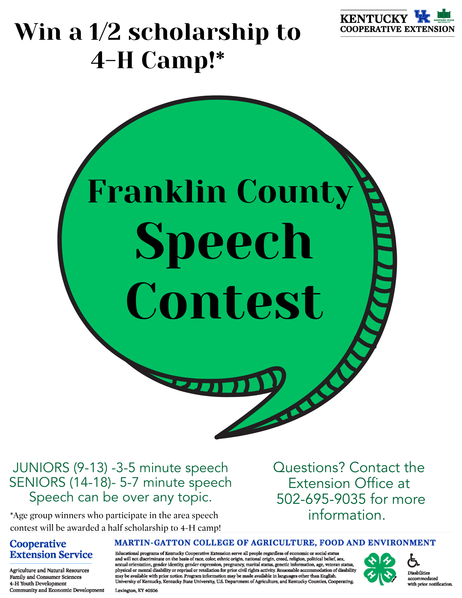 County Speech Contest Logo