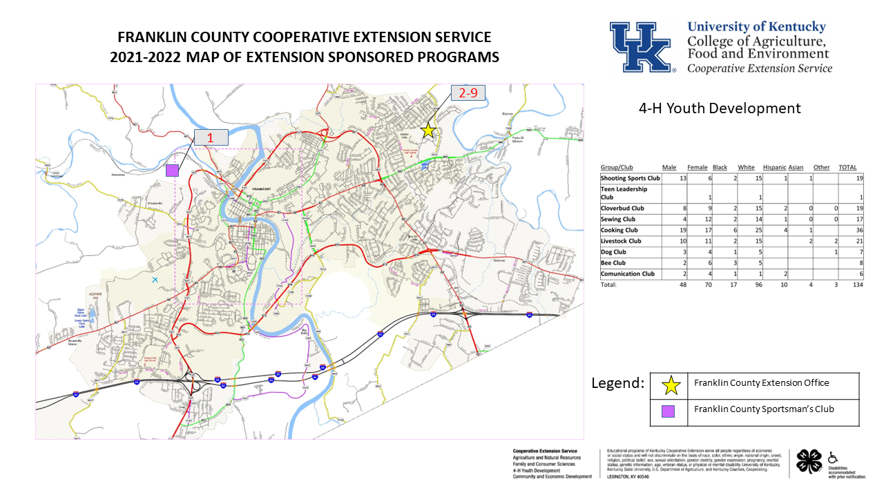 4-H clubs map/demographics