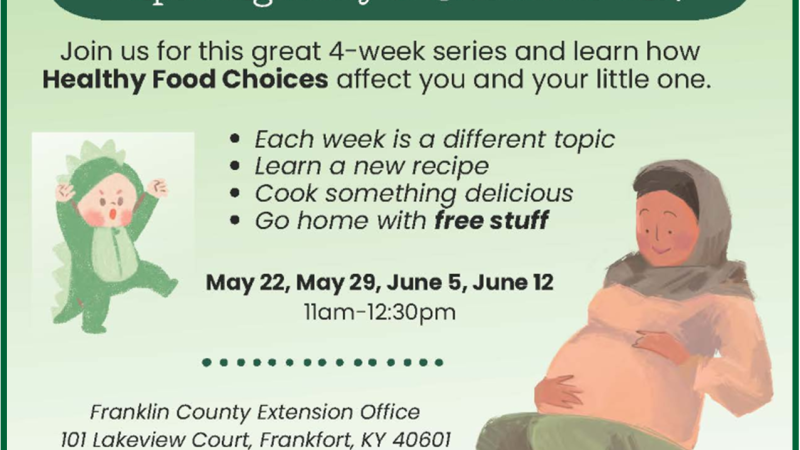 Healthy food choices for mothers flyer